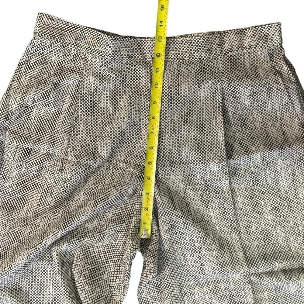 RARE Eileen Fisher 100% Organic Cotton Chainette Printed Wide Leg Crop P…